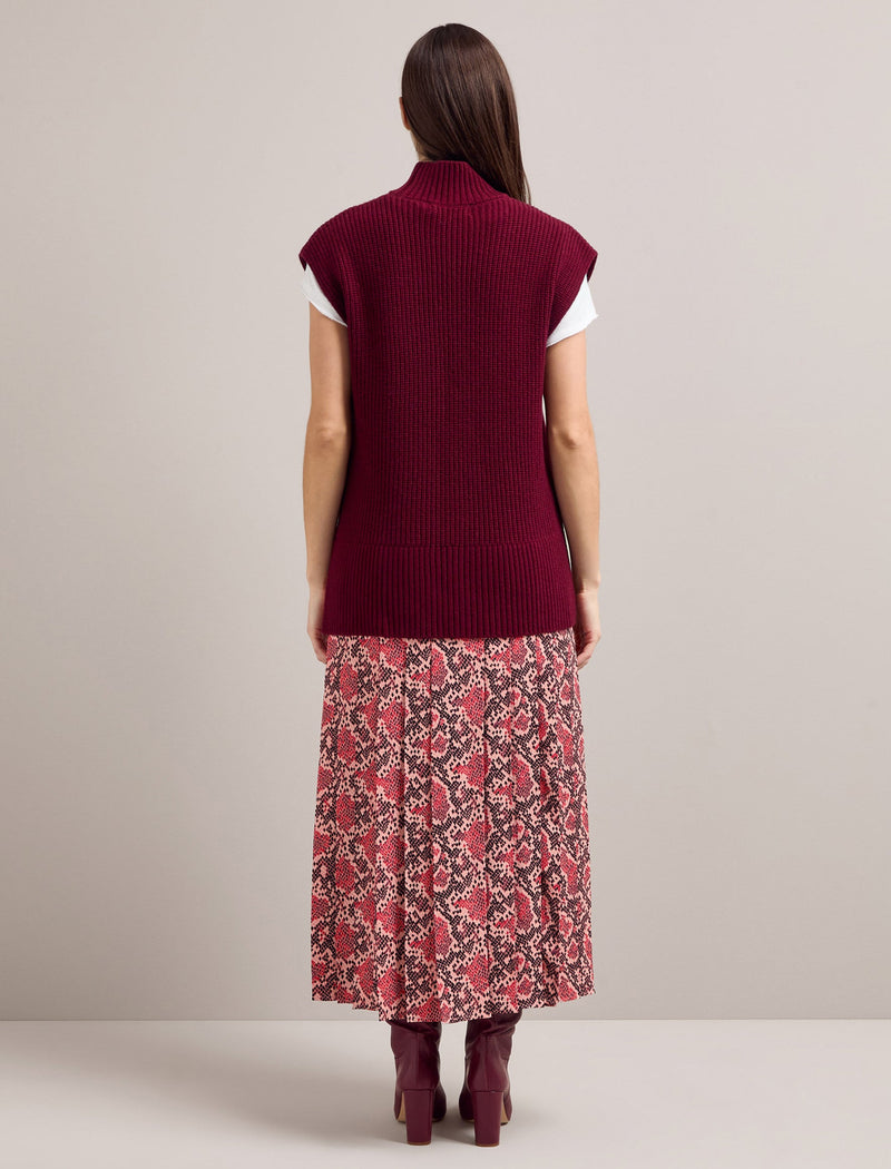 Sienna Maxi Skirt - Pink Snakeskin Print