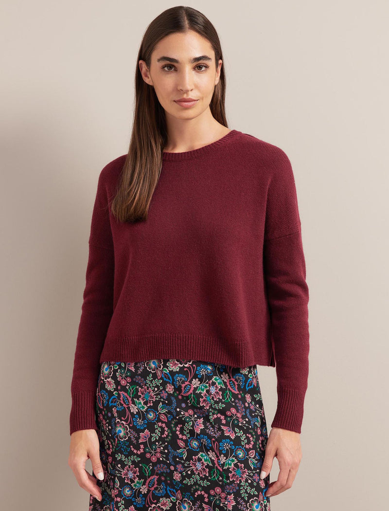 Lainey Cashmere Jumper - Burgundy