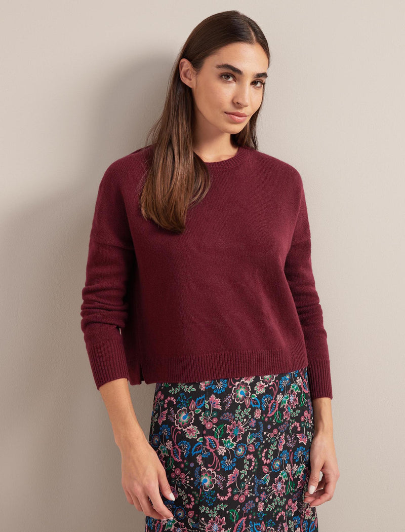 Lainey Cashmere Jumper - Burgundy