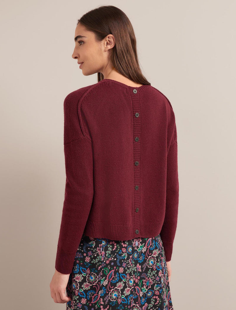 Lainey Cashmere Jumper - Burgundy