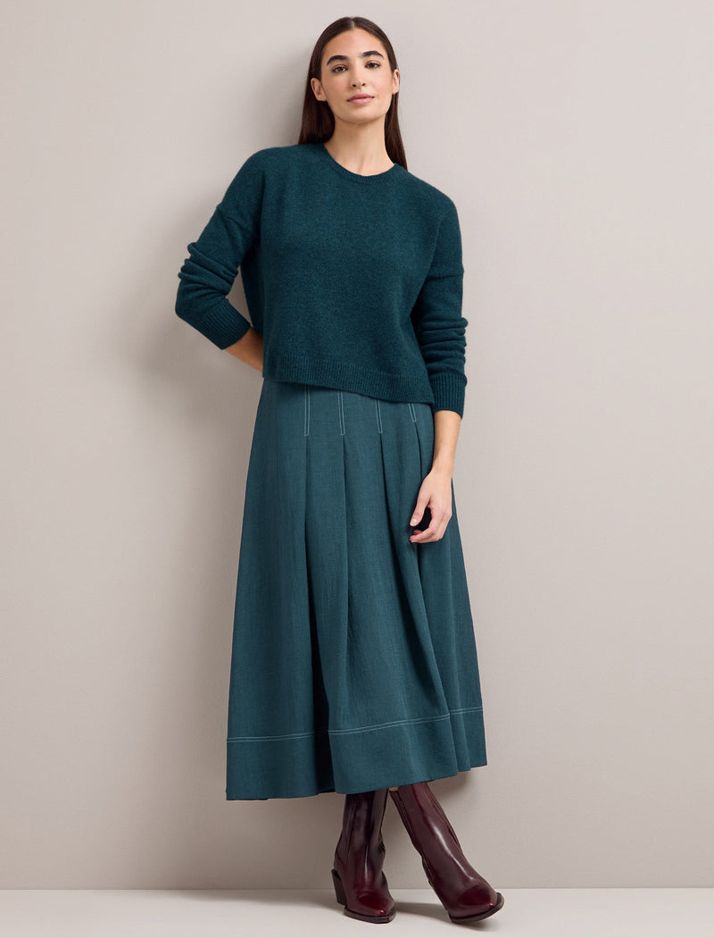 Lainey Cashmere Jumper - Petrol Blue