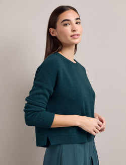 Lainey Cashmere Jumper - Petrol Blue