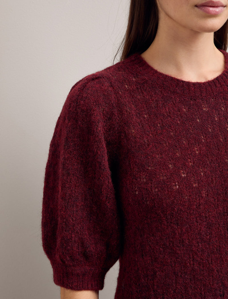 Jolie Alpaca Jumper - Burgundy