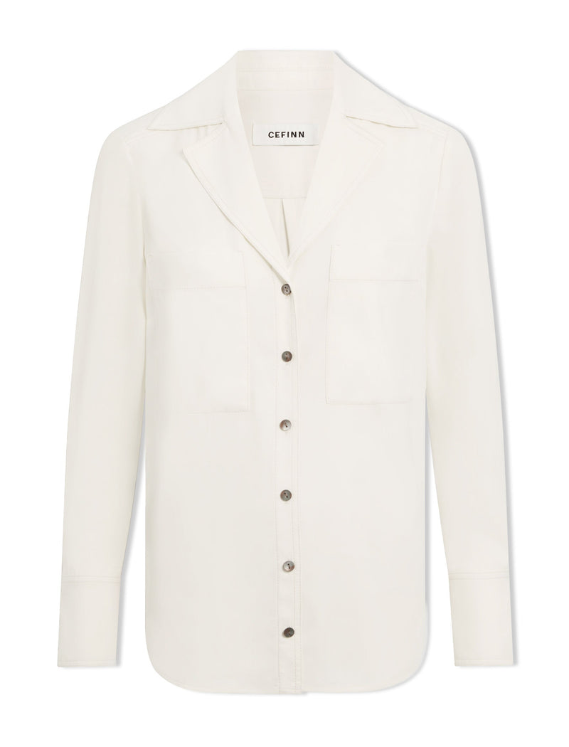 Spencer Silk Shirt - Cream