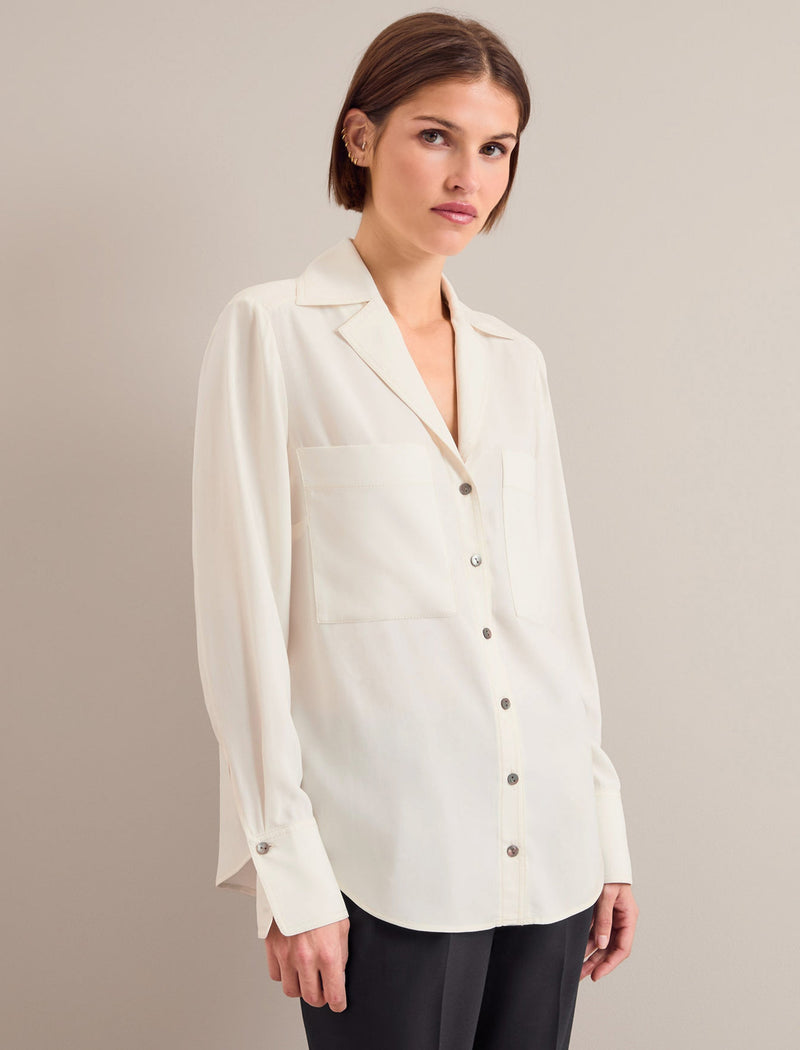 Spencer Silk Shirt - Cream