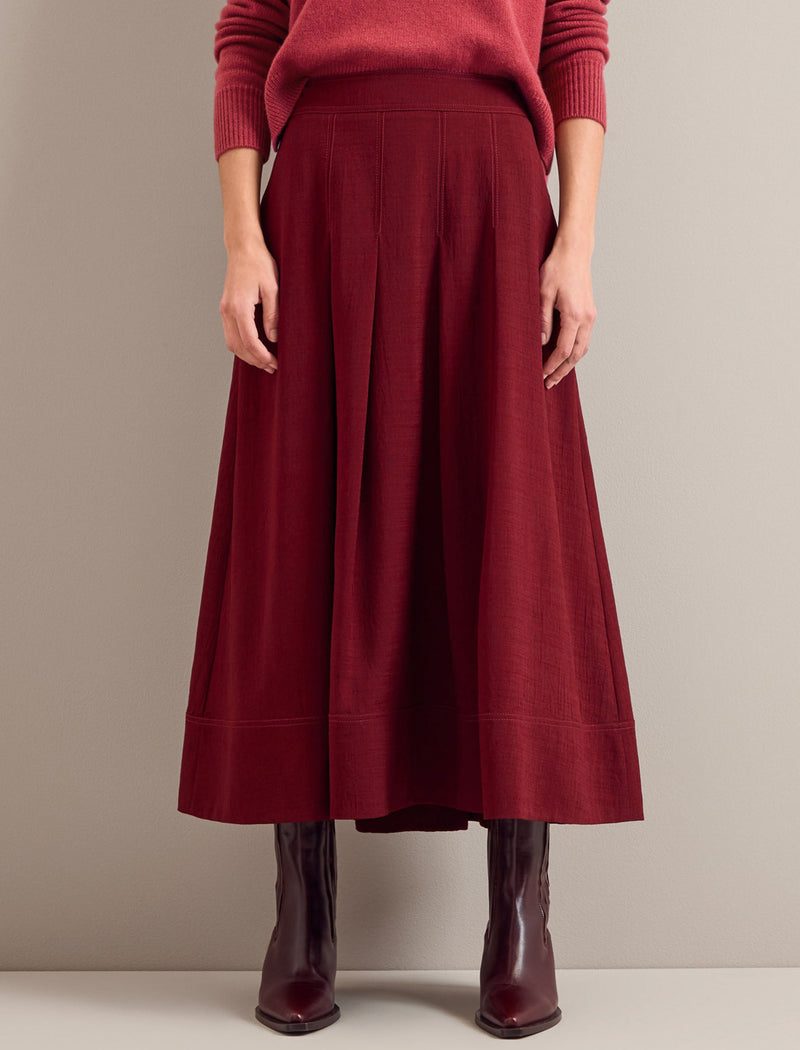 Dark red skirt best sale