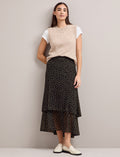 Lotta Maxi Skirt - Black Cream Polka Dot Print