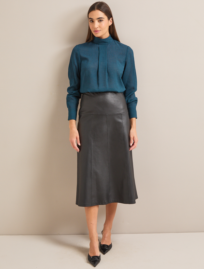 Riley Techni Voile Blouse - Petrol Blue