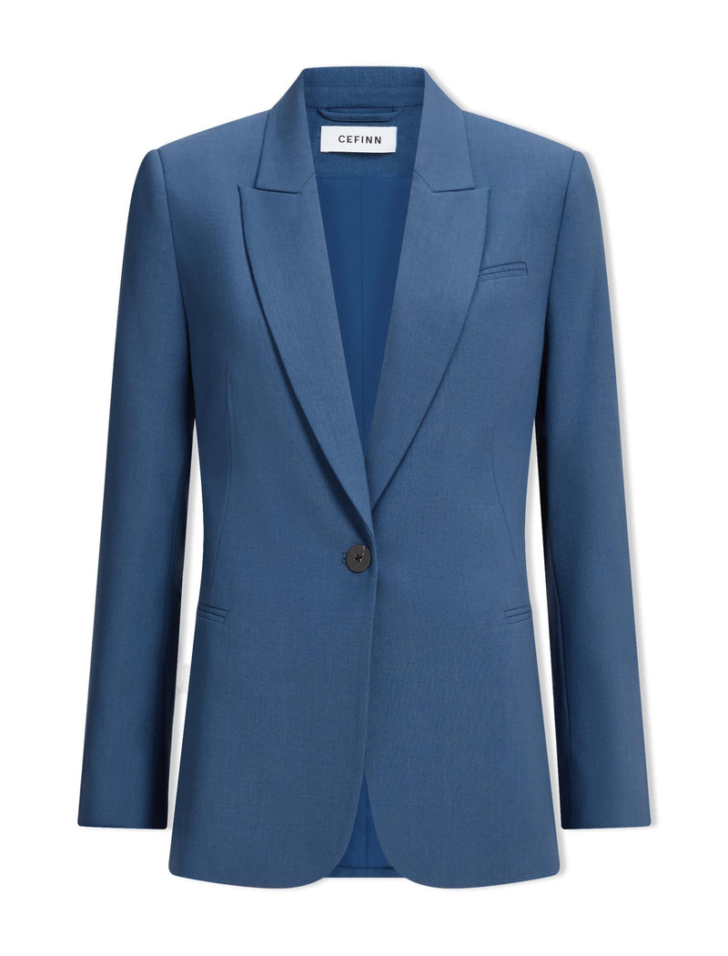 Jamie New Wool Blazer - Slate Blue
