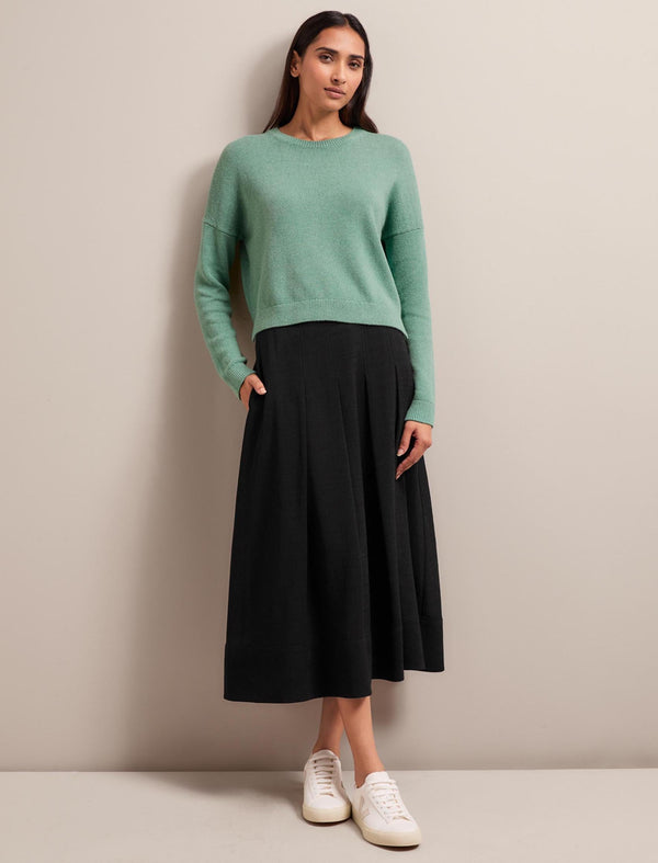 Lainey Linen Blend Jumper - Sea Green