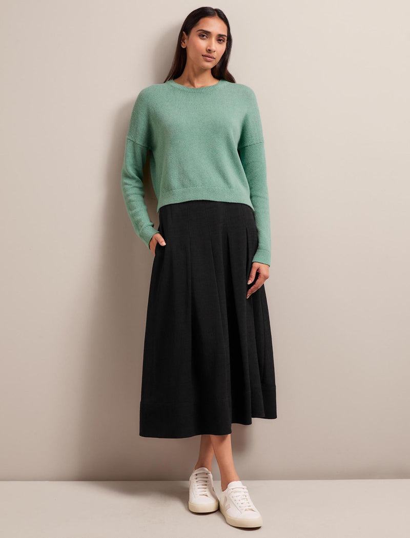 Lainey Linen Blend Jumper - Sea Green