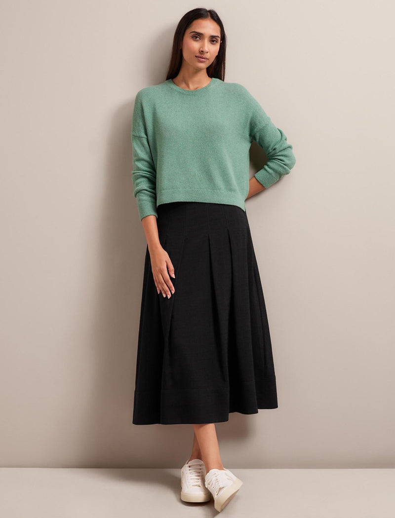 Lainey Linen Blend Jumper - Sea Green
