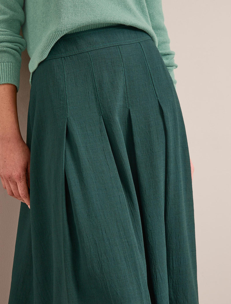 Sophia Techni Voile Maxi Skirt - Dark Green