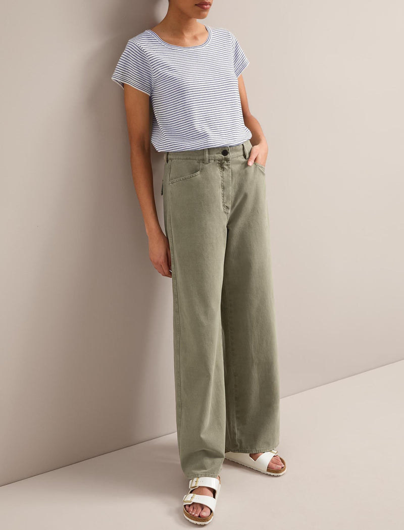 Hayden Cotton Twill Trouser - Khaki