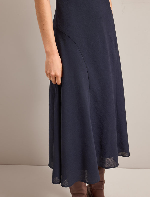 Lucy Techni Voile Midi Dress - Navy