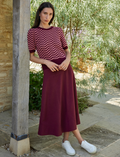 Selma Techni Voile Maxi Skirt - Burgundy