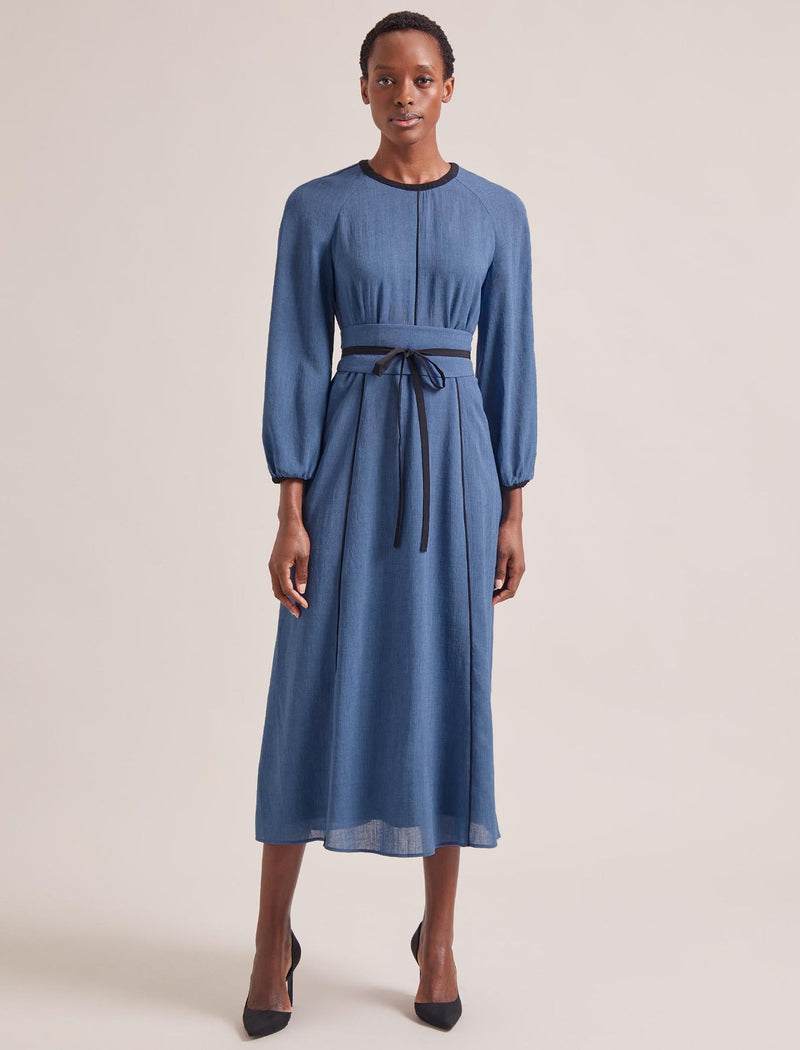Rosie Techni Voile Maxi Dress - Cornflower Blue