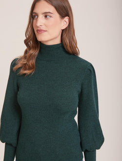 Eva Wool Roll Neck Jumper - Dark Green