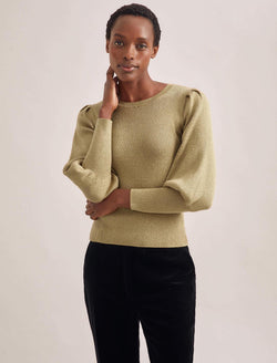 Eva Lurex Jumper - Gold