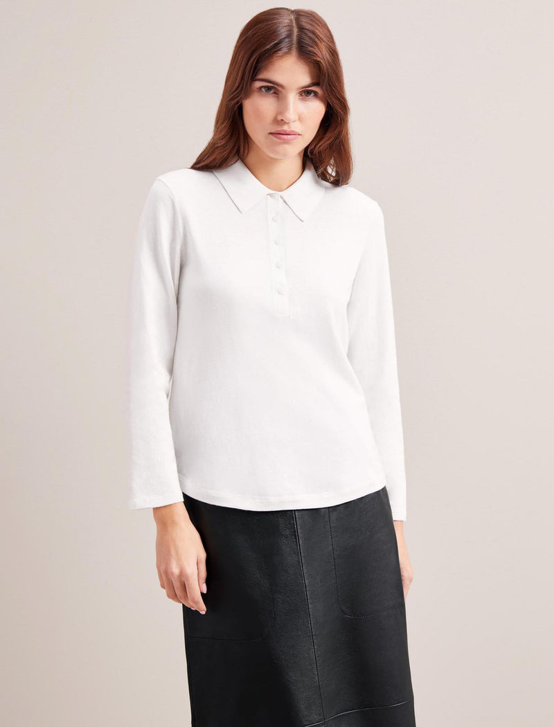 Morgan Cotton Silk Blend T-Shirt - White