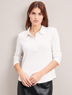 Morgan Cotton Silk Blend T-Shirt - White