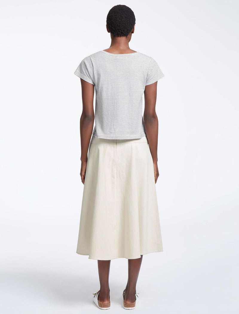 Sierra Cotton Maxi Skirt - Ecru