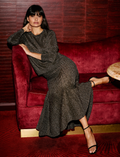 Colette Lurex Maxi Skirt - Dark Gold