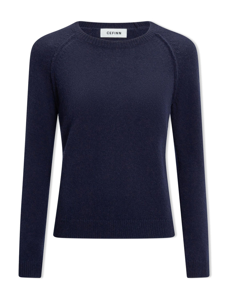 Drew Cashmere Jumper - Navy