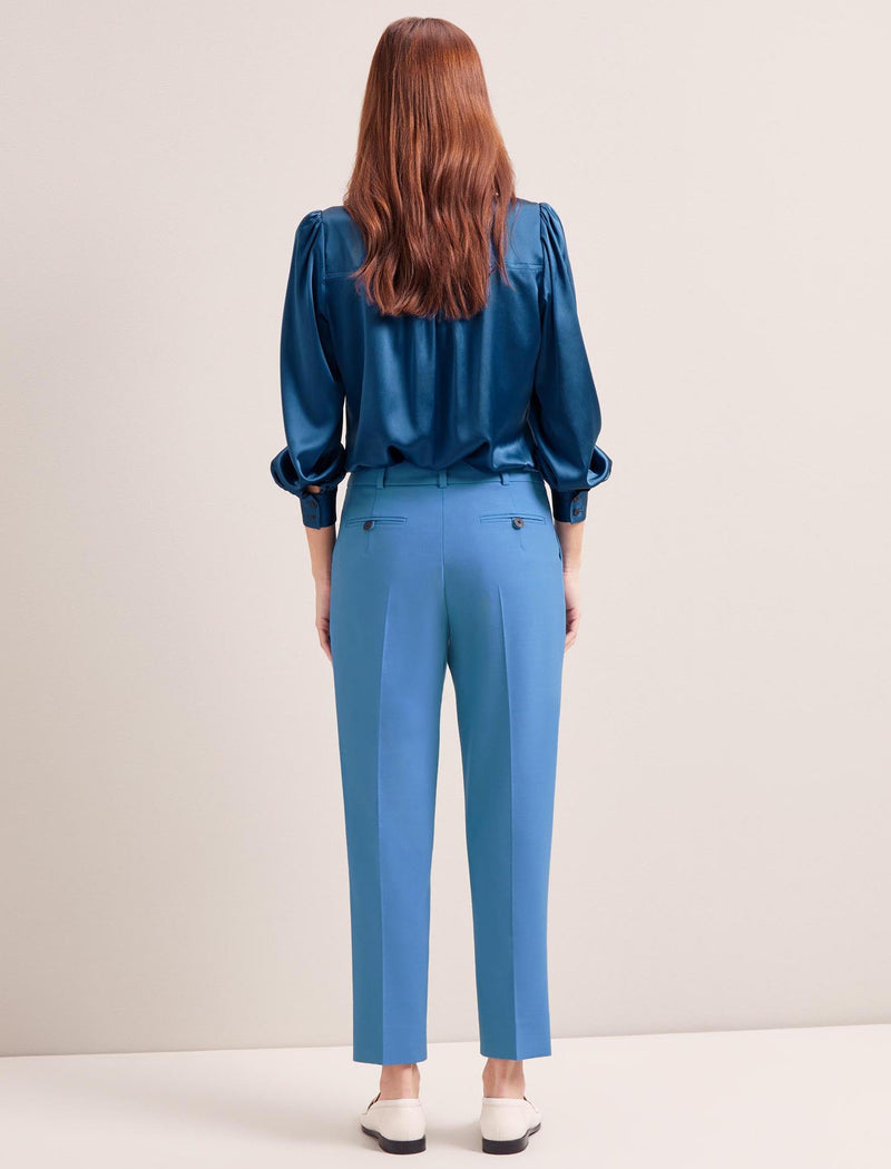 Tristan New Wool Tapered Trouser - Blue