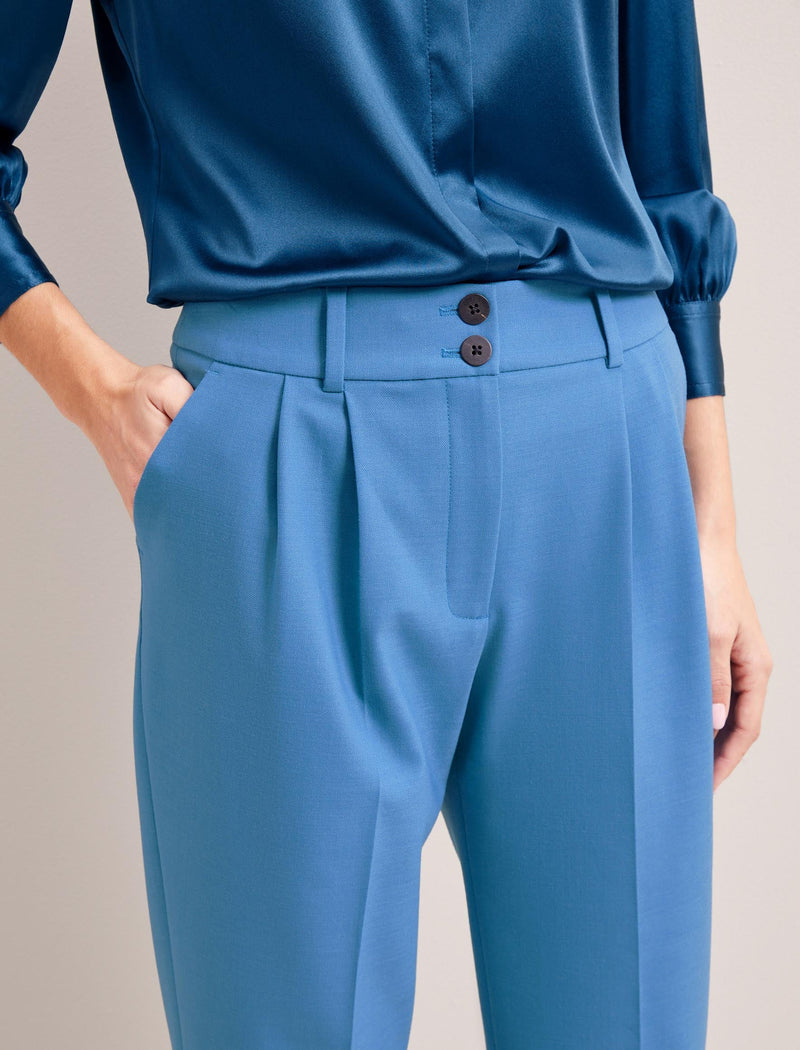Tristan New Wool Tapered Trouser - Blue