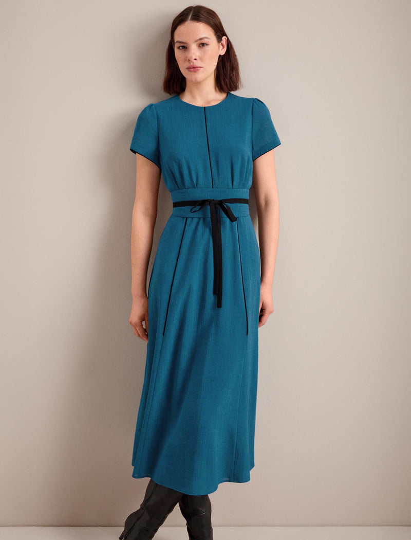 Rosie Techni Voile Maxi Dress - Azure Blue