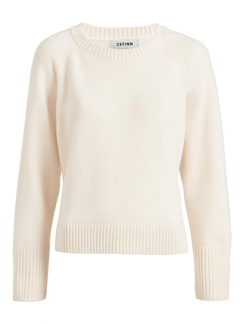 Ezra Cashmere Blend Jumper - Cream