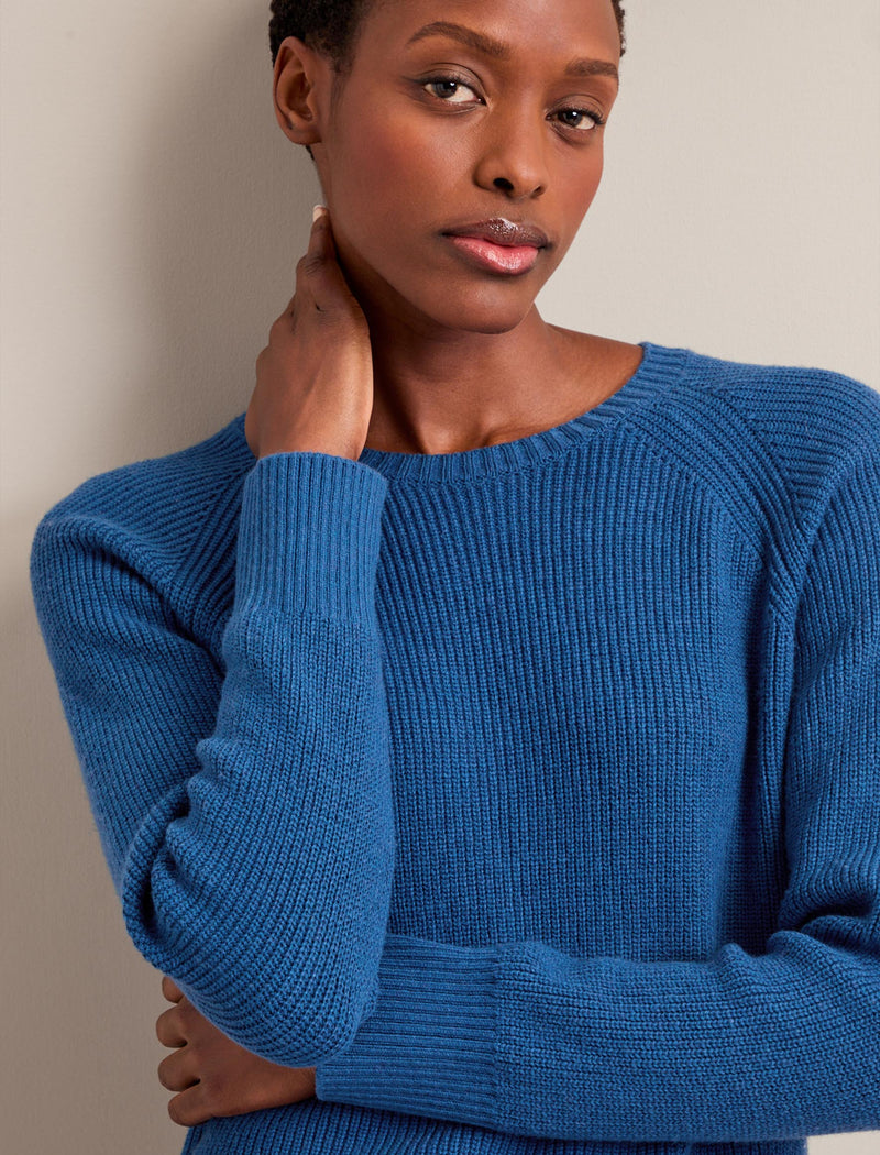 Laurie Cotton Blend Jumper - Bright Blue