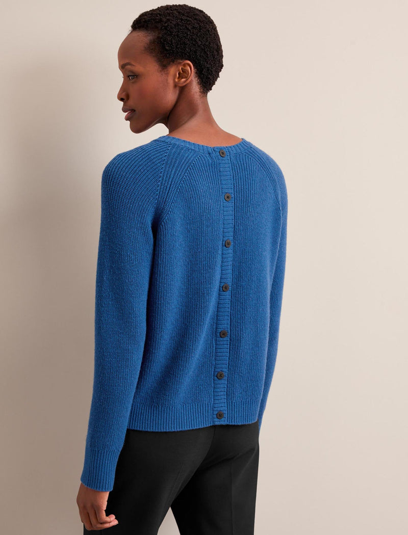 Laurie Cotton Blend Jumper - Bright Blue