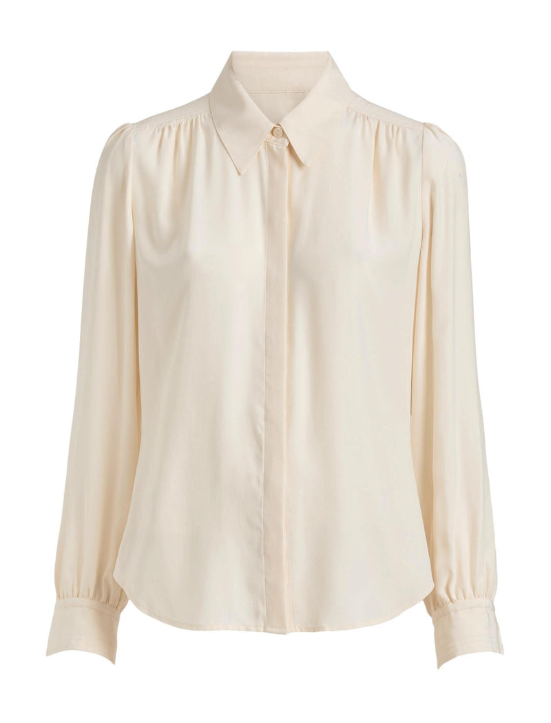 Bria Silk Shirt - Cream