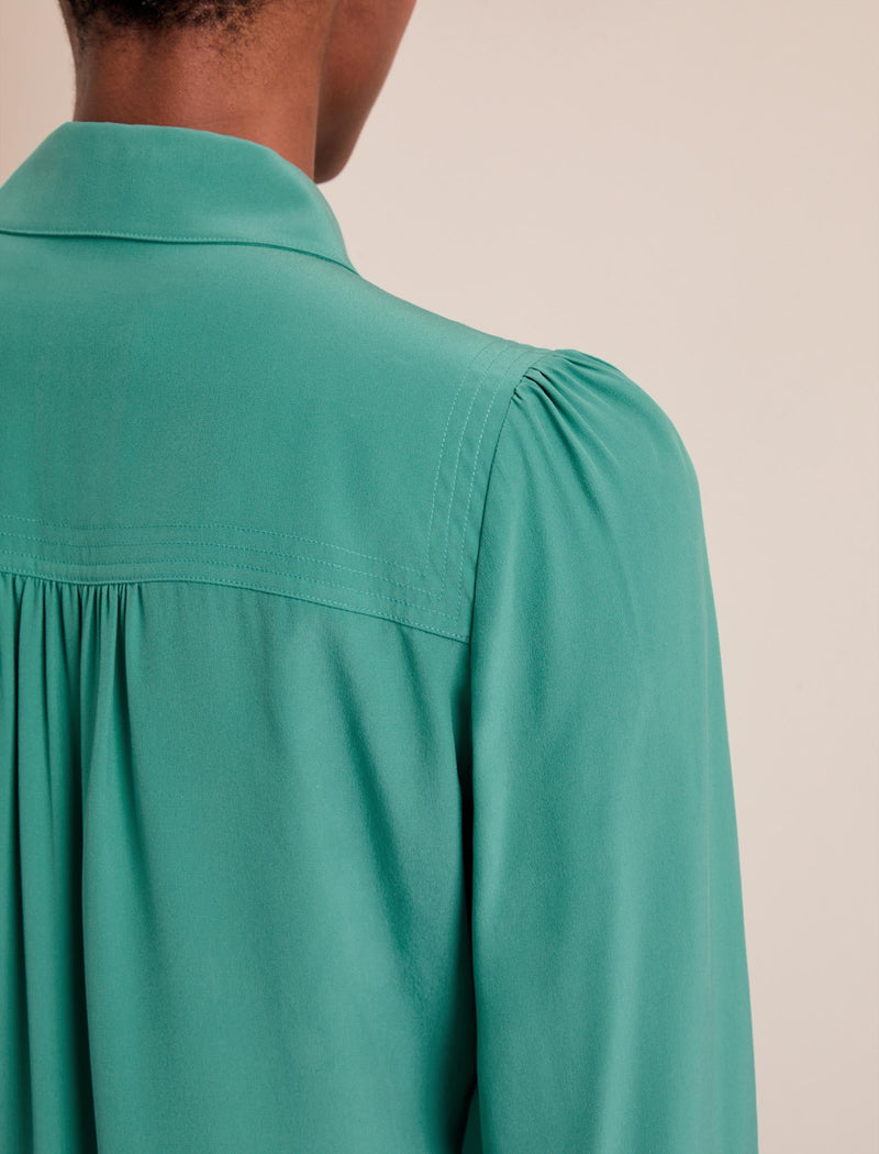 Bria Silk Shirt - Sea Green