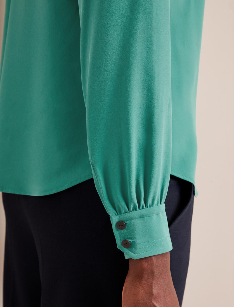 Bria Silk Shirt - Sea Green