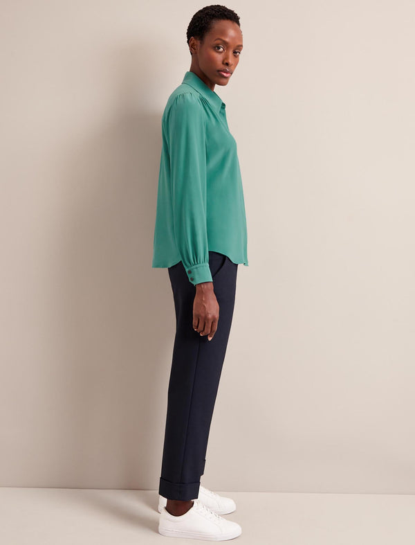 Bria Silk Shirt - Sea Green