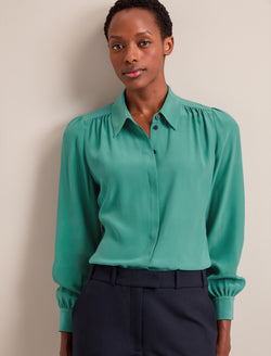 Bria Silk Shirt - Sea Green