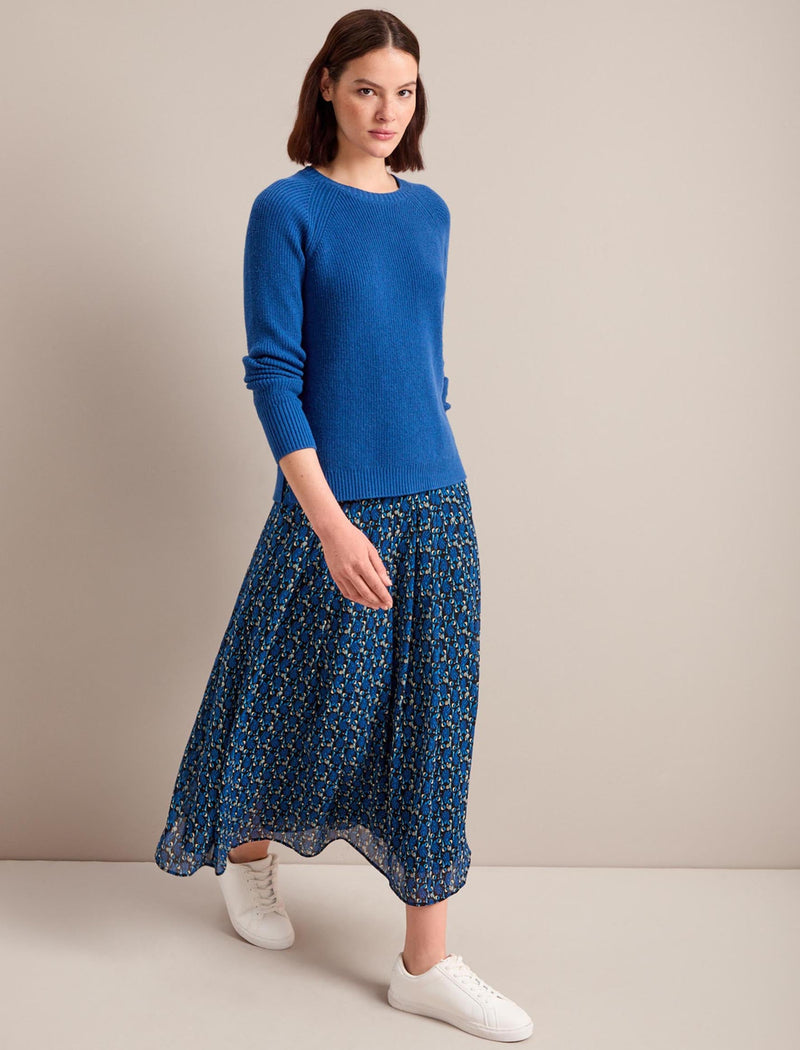 Zinnia Maxi Skirt - Blue Shell Geo Print