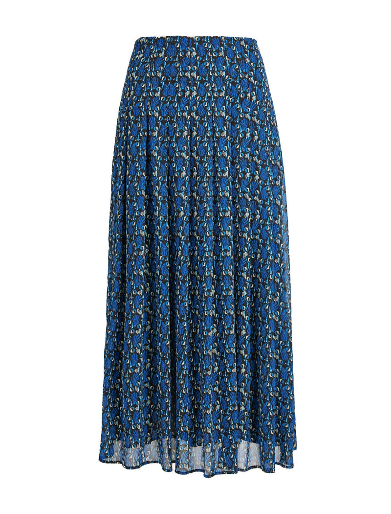 Zinnia Maxi Skirt - Blue Shell Geo Print