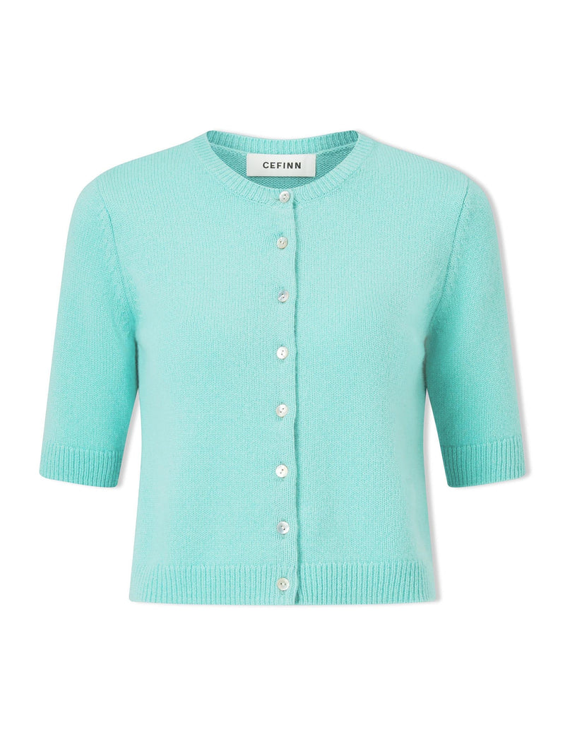 Clara Cashmere Cardigan - Spearmint