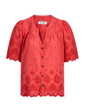 Bonnie Organic Cotton Blouse - Coral
