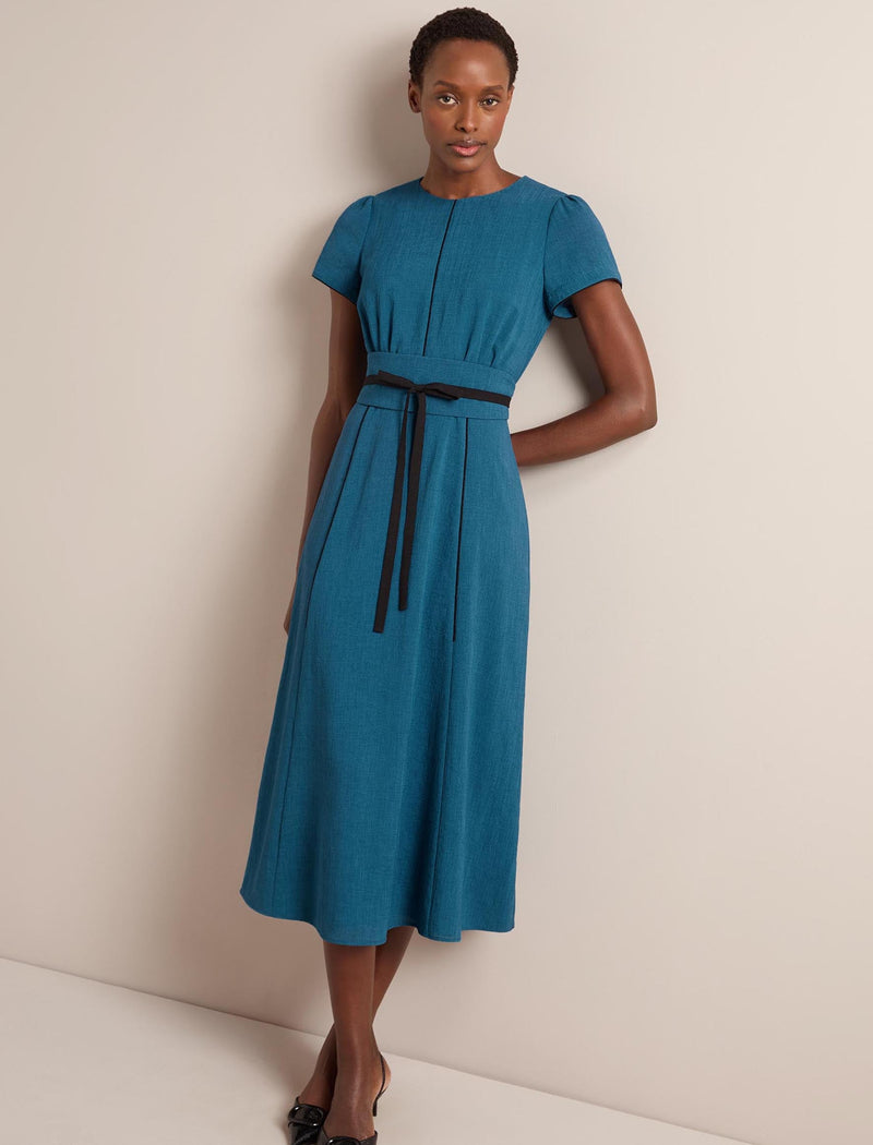 Rosie Techni Voile Maxi Dress - Azure Blue