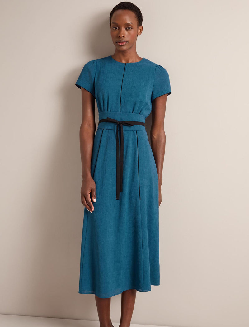 Rosie Techni Voile Maxi Dress - Azure Blue