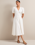 Robin Denim Maxi Dress - White