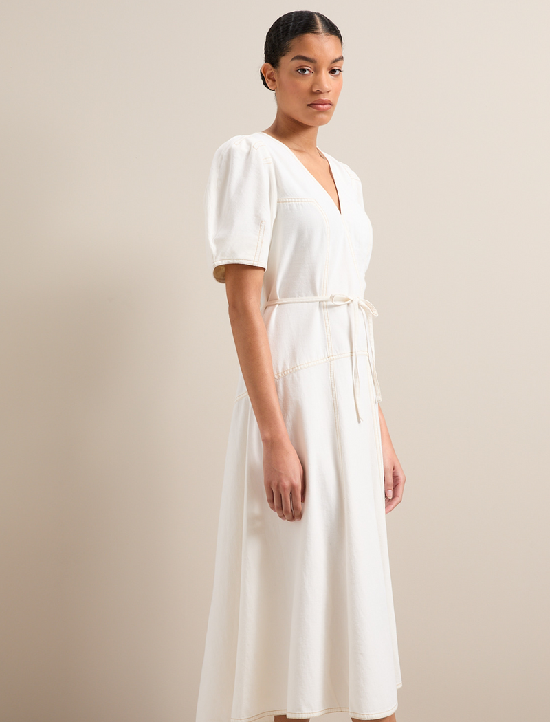 Robin Denim Maxi Dress - White