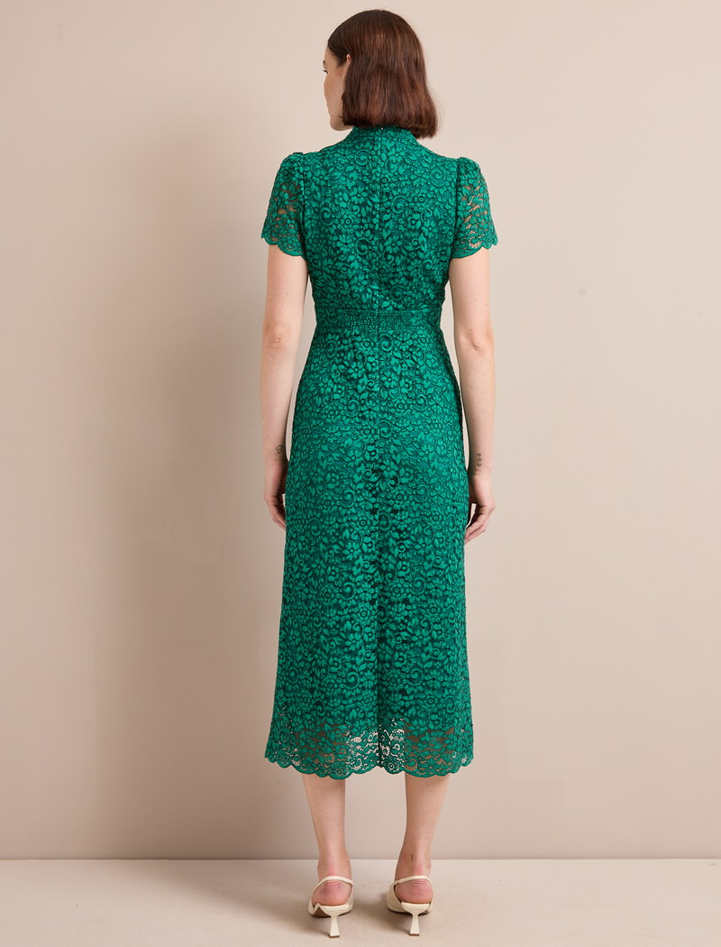 Jacquetta Lace Maxi Dress - Emerald Green