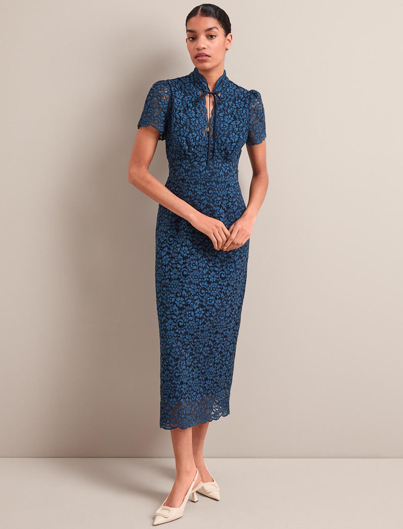 Jacquetta Lace Maxi Dress - Navy