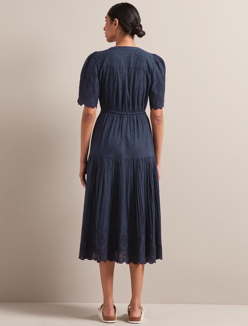 Nicole Organic Cotton Maxi Dress - Navy